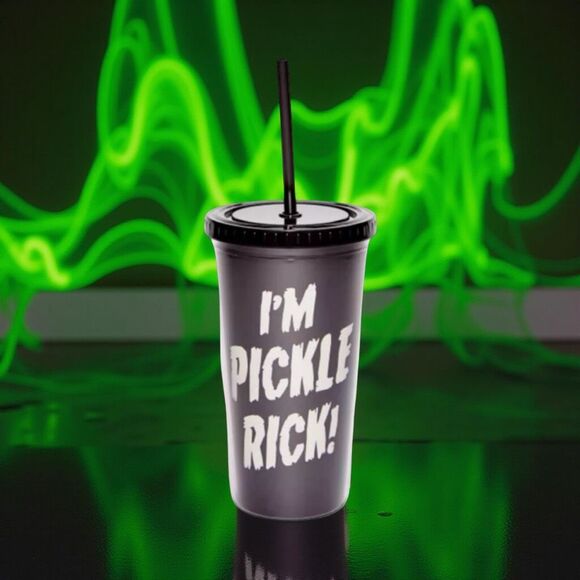 NEW I'm Pickle Rick Cup With Straw Rick and Morty 20 oz - Picture 3 of 3